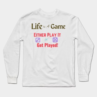 Life is a game - Growth Mindset stickers Long Sleeve T-Shirt